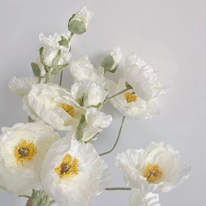 Silk Poppy Stems - 41.3" L, Available in Assorted Colors