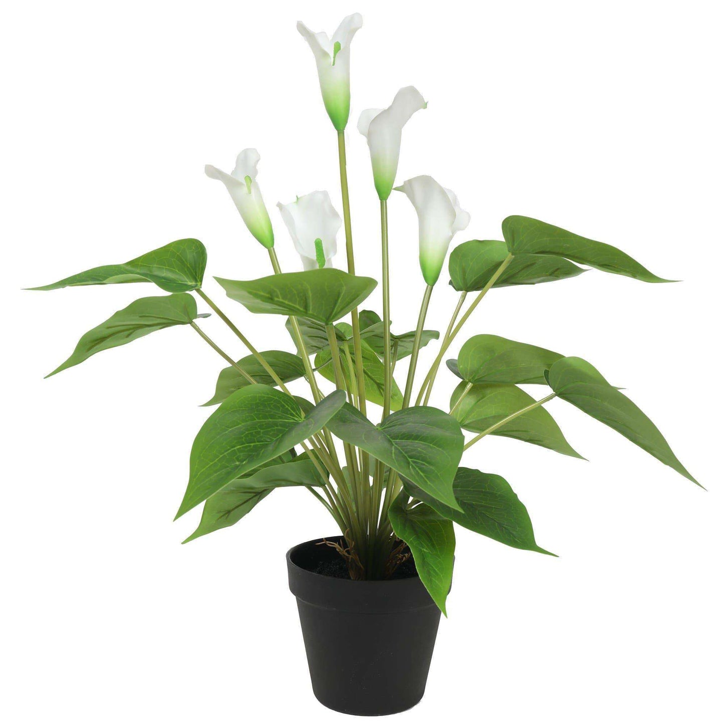 a potted artificial calla lily