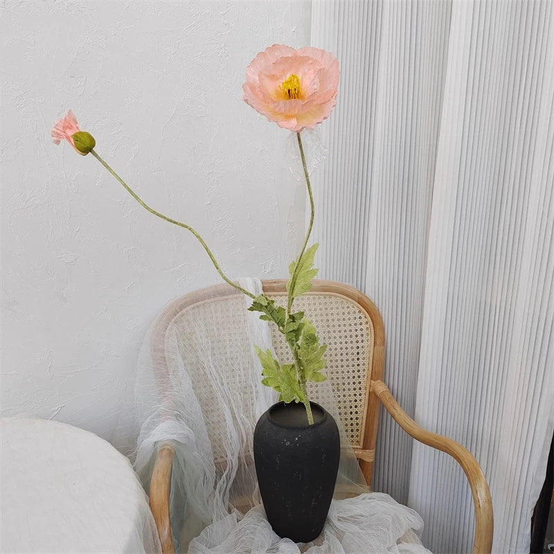 Silk Poppy Stems - 41.3" L, Available in Assorted Colors