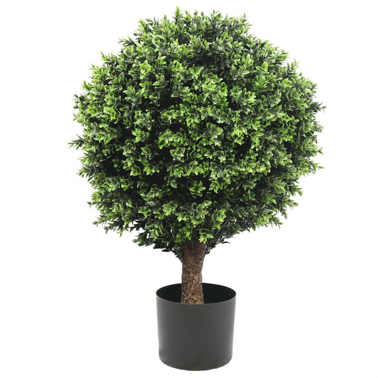 an artificial shrub in a pot