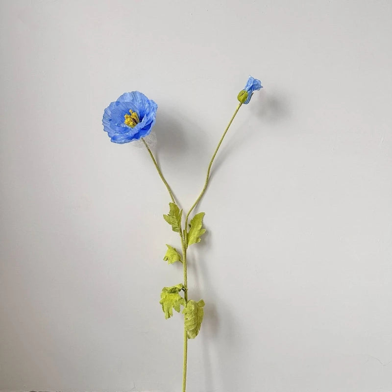 Silk Poppy Stems - 41.3" L, Available in Assorted Colors