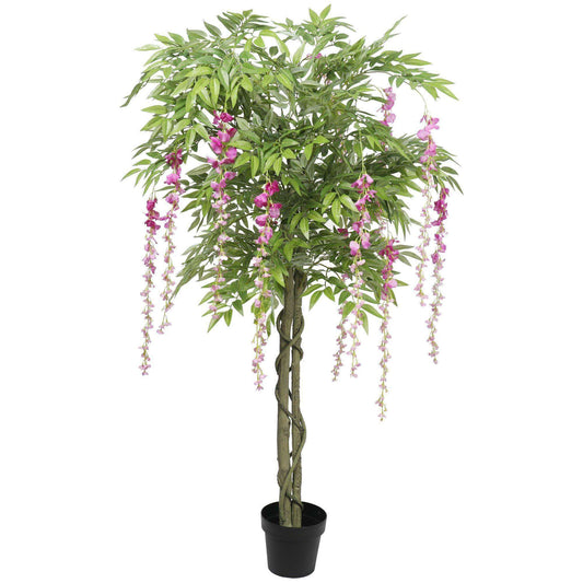 a full view of an artificial wisteria