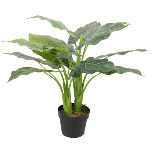 a springy artificial taro plant