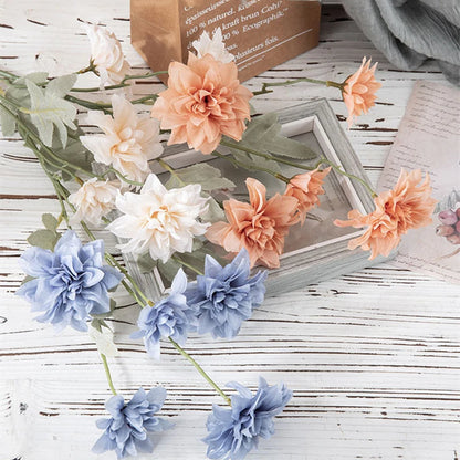 Artificial Silk Dahlias - 35.4" H, Available in Assorted Colors