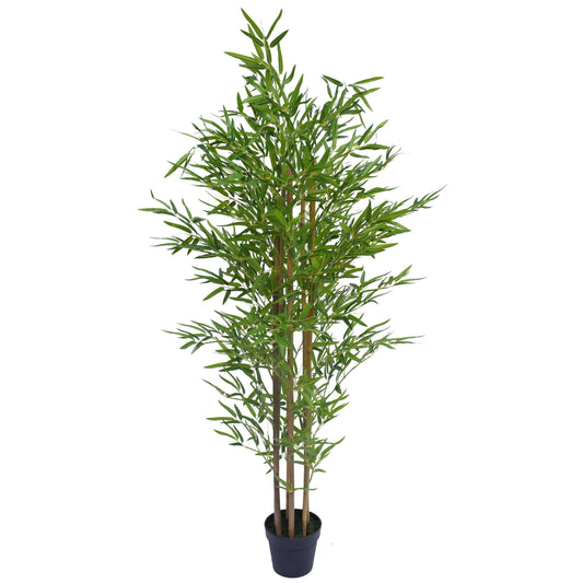 Artificial Bamboo Tree - 4.9 ft Tall, Pot Included