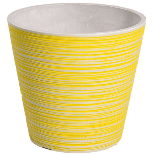 Gardening Pot (Bright Yellow) - 6.7" Round for Medium Sized Plants