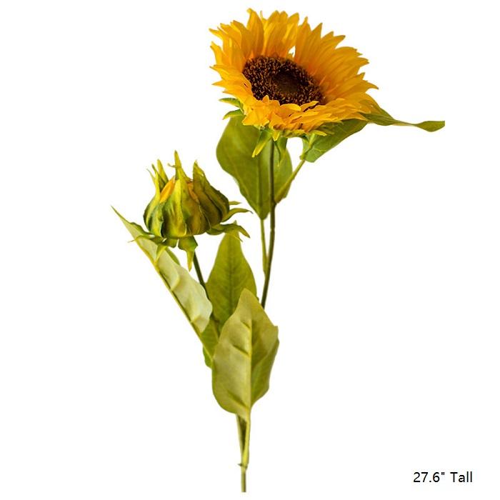 Silk Sunflowers - Handcrafted, 28" Long, Made by Artisans