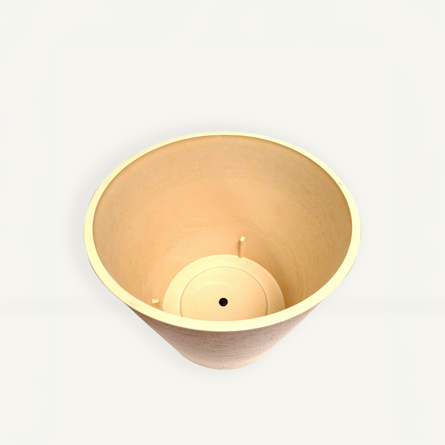Extra Large Planter (Tan) - 15.7" W X 12.9" H, for Larger Sized Plants and Small Trees