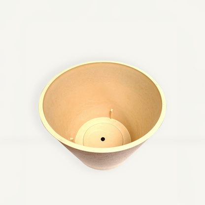 Extra Large Planter (Tan) - 15.7" W X 12.9" H, for Larger Sized Plants and Small Trees