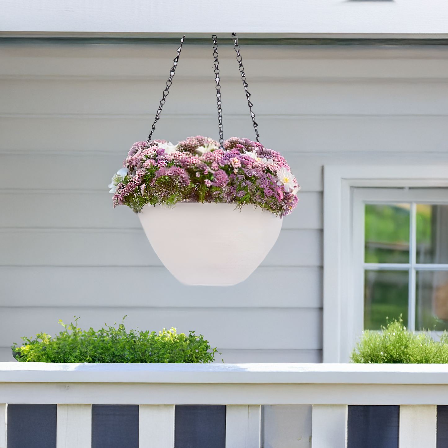 Hanging Planter (White) - 11.8" W for Medium Sized Plants