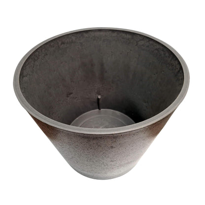 Artisan Gardening Pot (Grey) - 15.75" Round for Larger Sized Plants