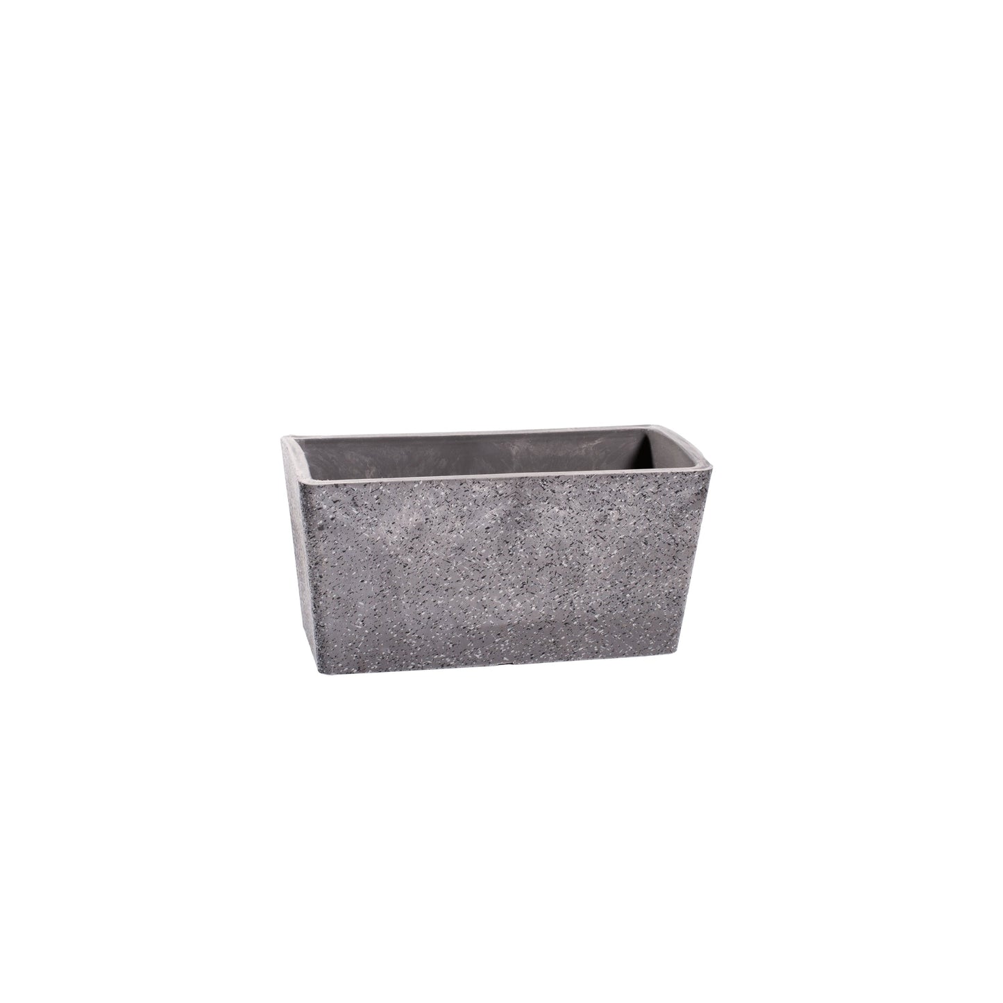 Rectangular Planter - for Smaller Plants or Flowers, 10.6" Long, Stone Grey