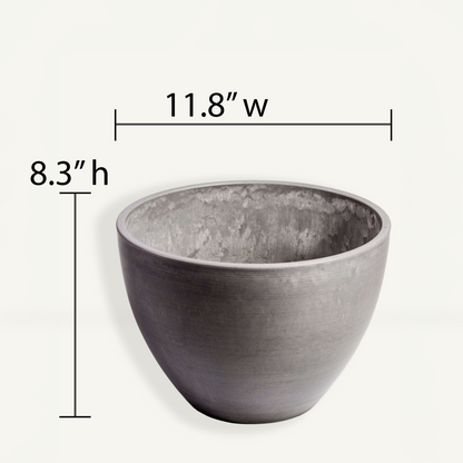 Large Planter (Grey) - 11.8" W for Larger Plants