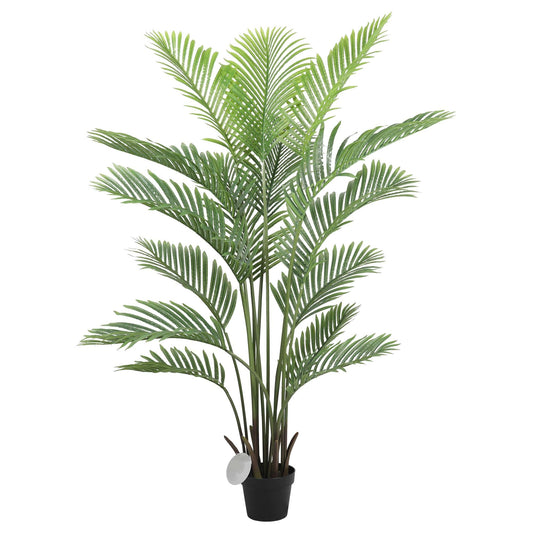 Artificial Areca Palm Tree - 5.2 ft Tall, Pot Included