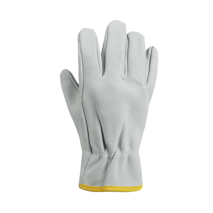 Leather Work Gloves - Size L, Available in Gray