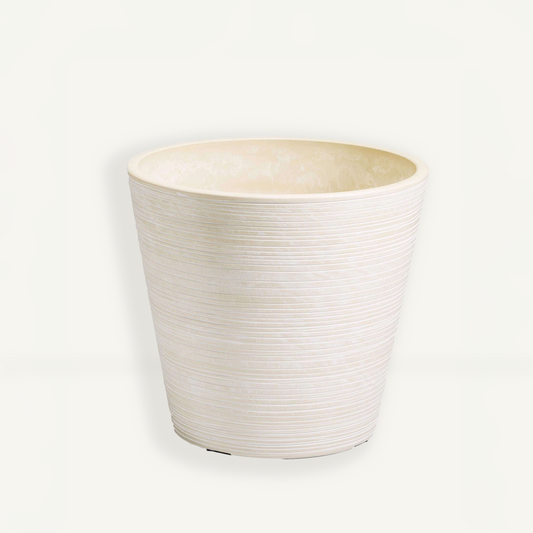Plant Pot (Cream) - 6.7" W x 5.1" H, for Medium Sized Plants