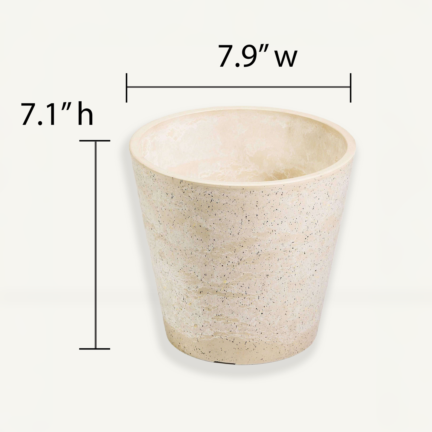 Plant Pot (Sandstone) - 7.9" W for Medium or Larger Sized Plants