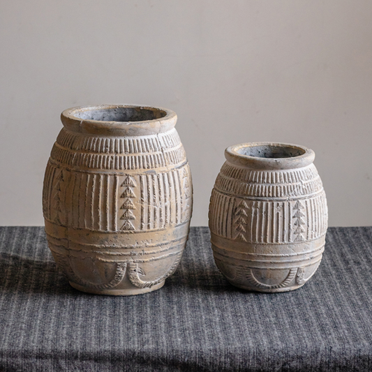 Terracotta Plant Pot - Available in 6.1" W or 7.8" W, for Medium Sized Plants, Indoor / Outdoor Use