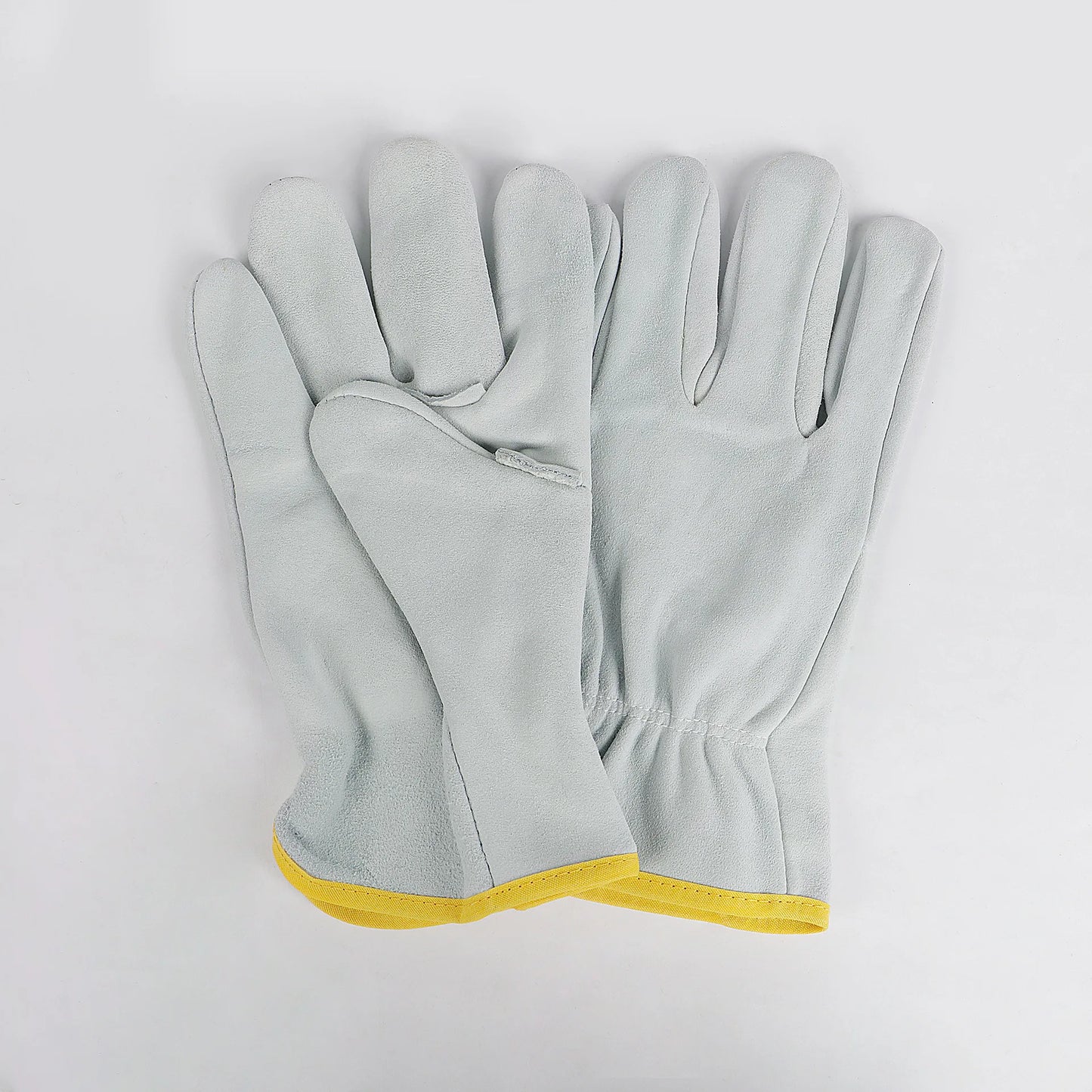 Leather Work Gloves - Size L, Available in Gray